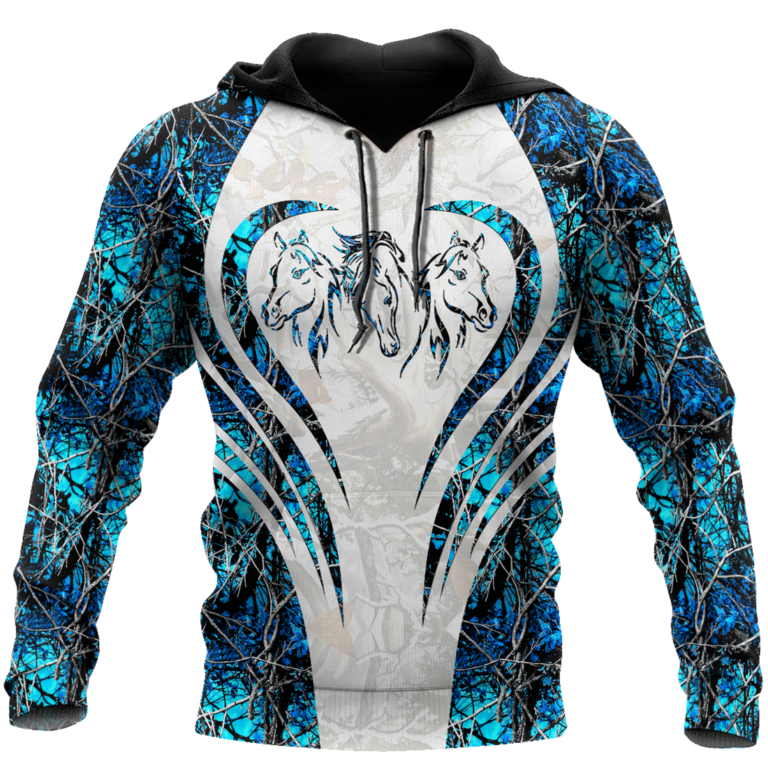 FUNSTUFFPRINT Hoodie Beautiful Horse 3D Hoodie and Zip Hoodie