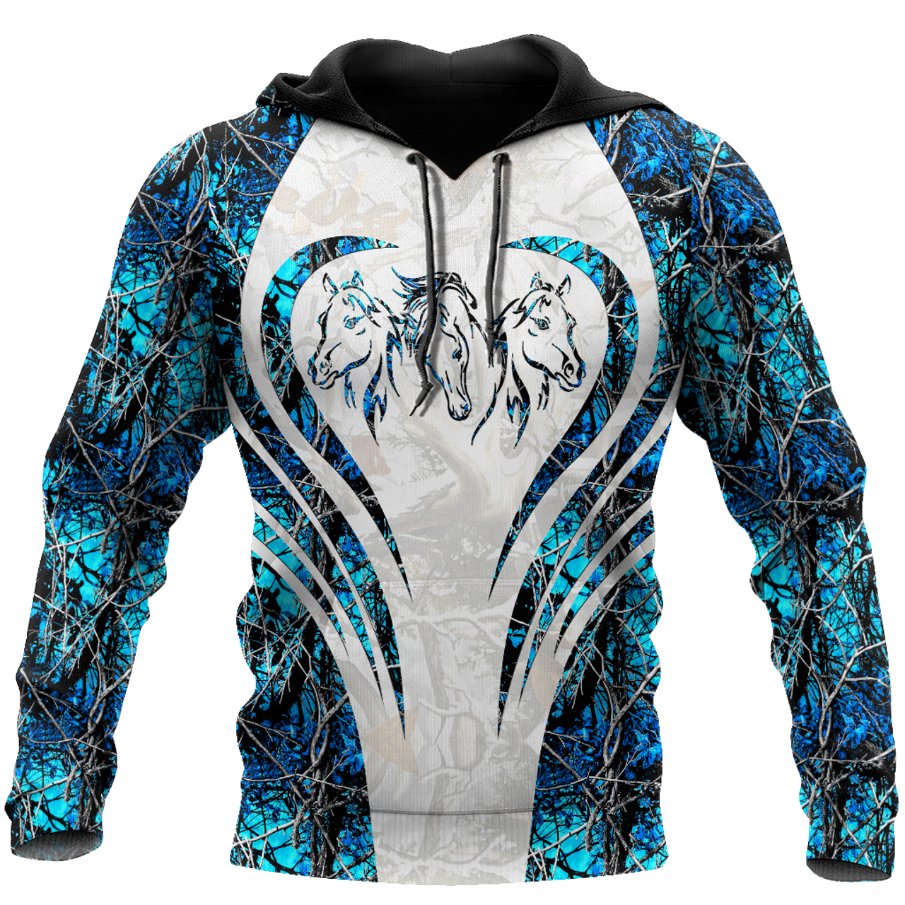FUNSTUFFPRINT Hoodie Beautiful Horse 3D Hoodie and Zip Hoodie