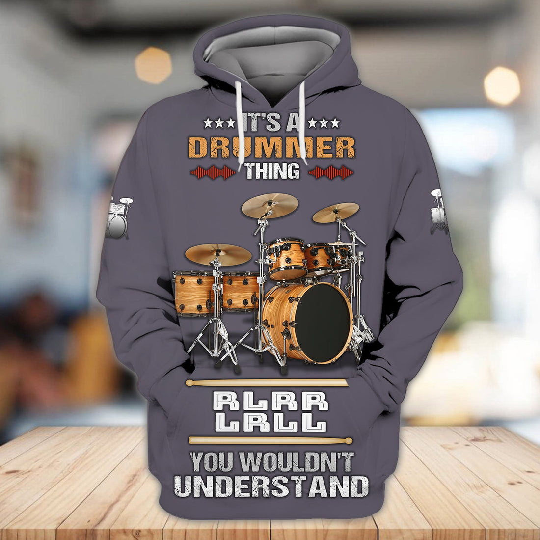 FUNSTUFFPRINT Drummer Thing 3D Hoodie and Zip Hoodie
