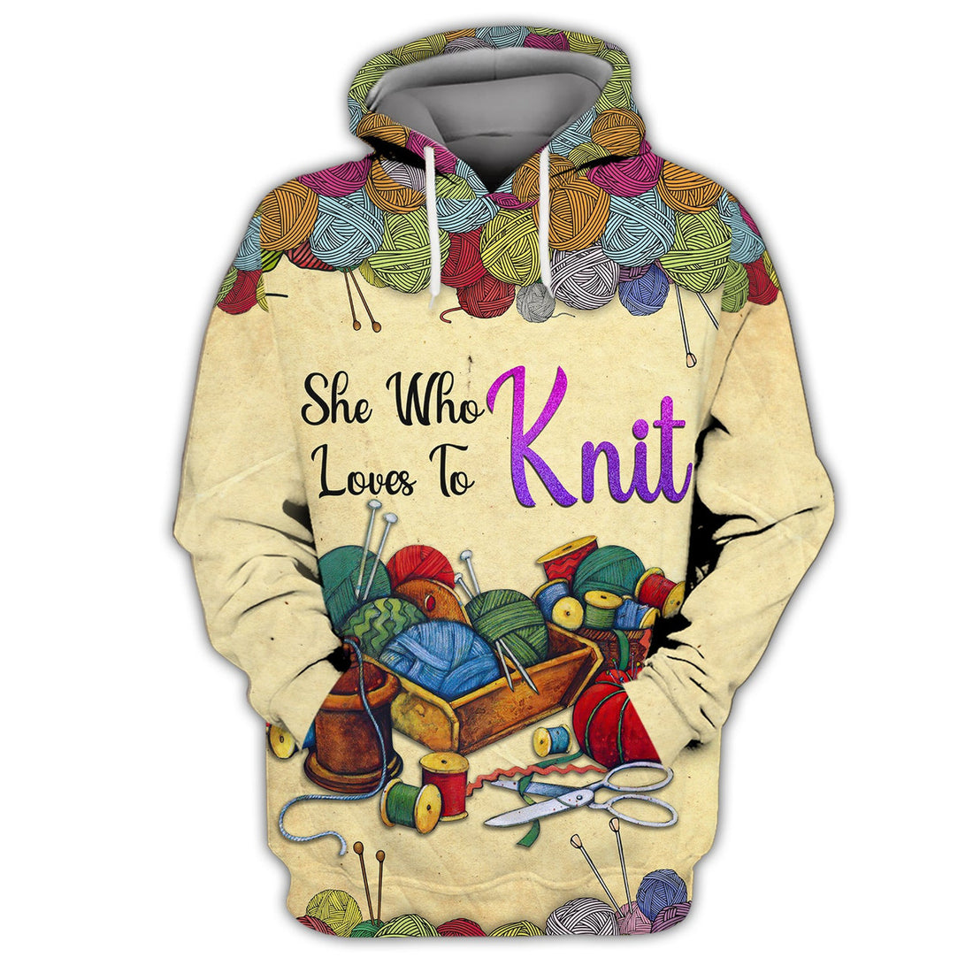 FUNSTUFFPRINT Love Crochet 511 3D Full Print 3D Hoodie and Zip Hoodie