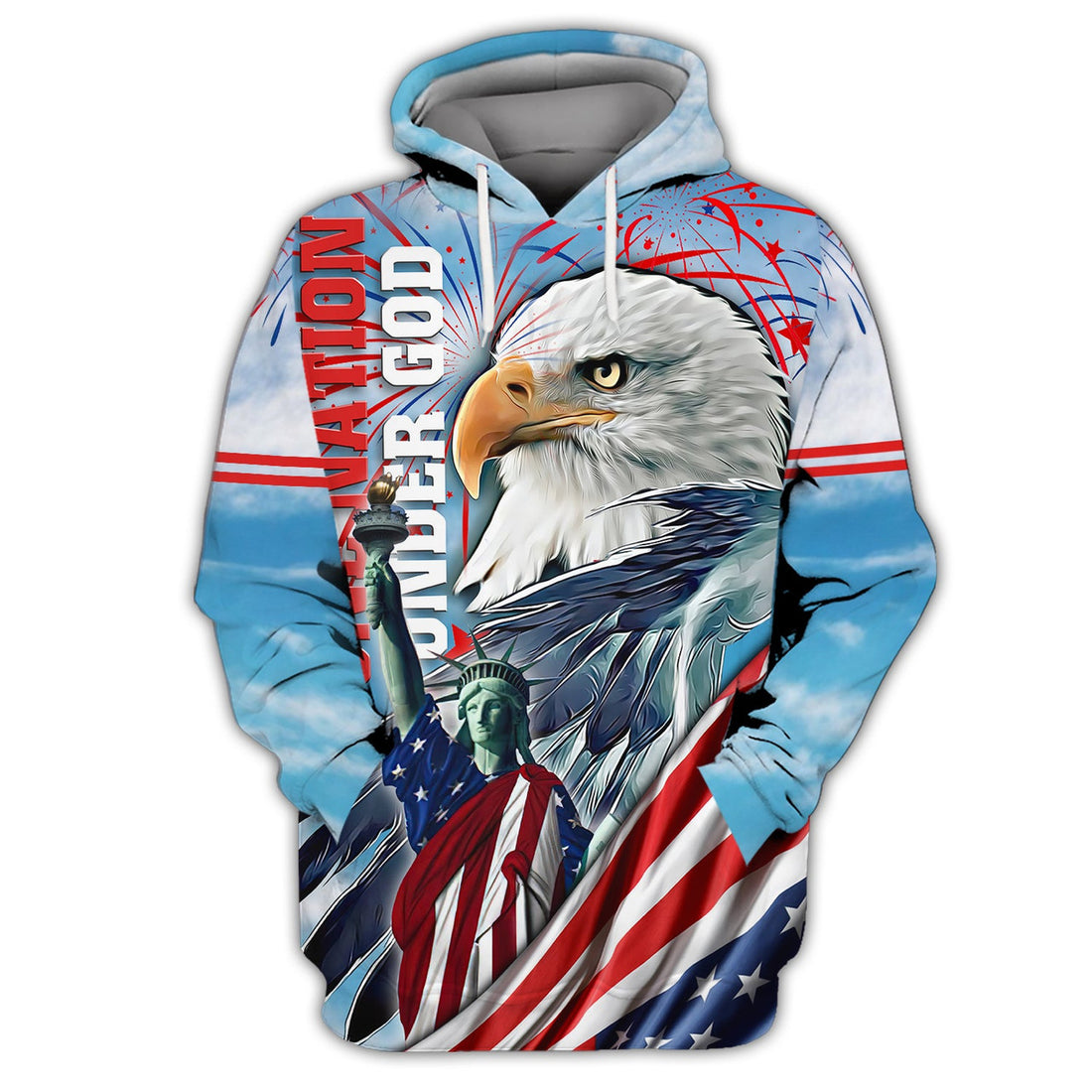 FUNSTUFFPRINT Liberties Patriot Eage American Pride 3D Hoodie and Zip Hoodie