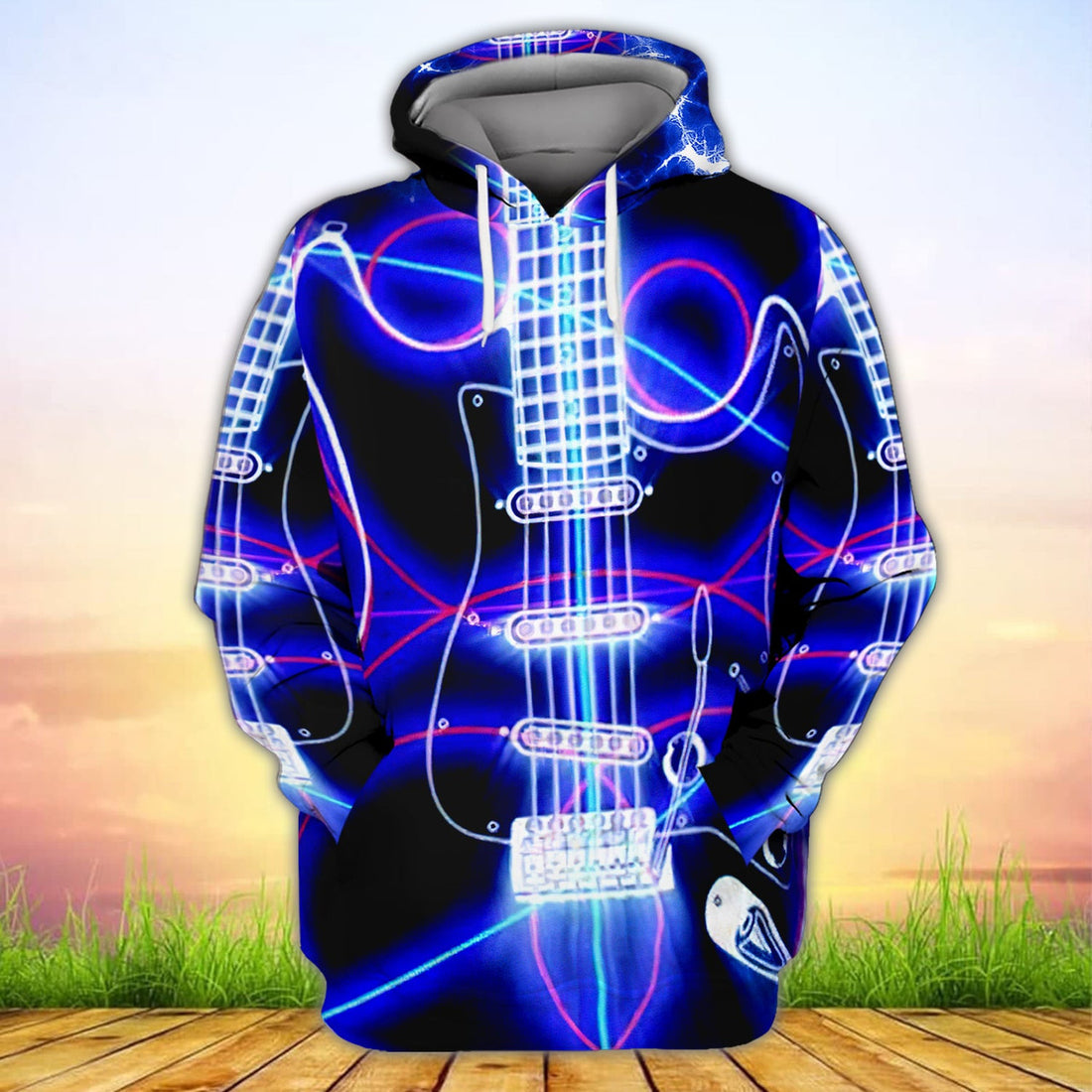 FUNSTUFFPRINT GUITAR - NA93 3D Hoodie and Zip Hoodie