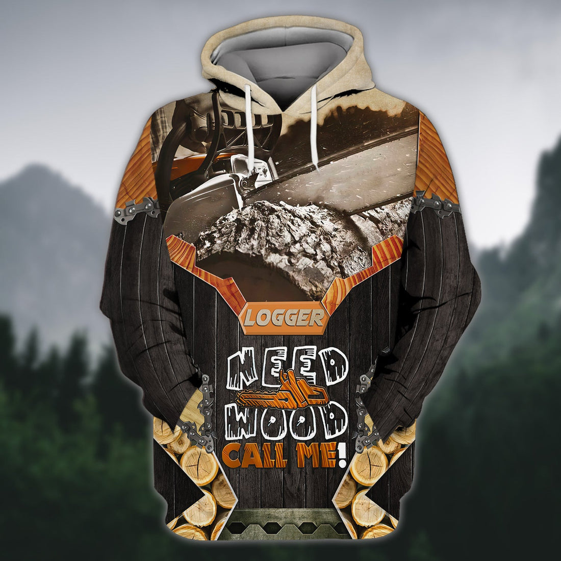FUNSTUFFPRINT Logger 02 3D Hoodie and Zip Hoodie