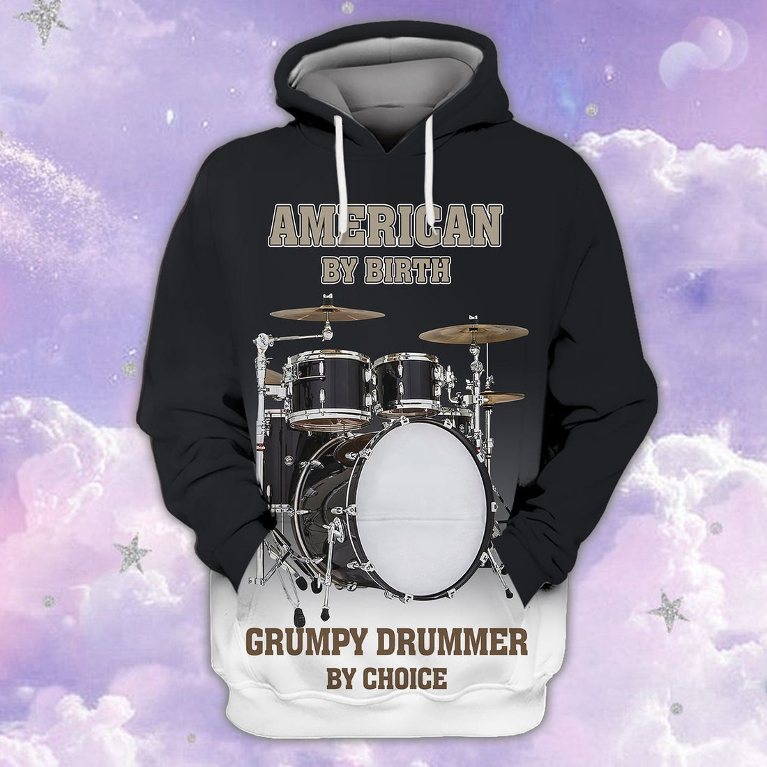 FUNSTUFFPRINT Drummer By Choice- Hadn 3D Hoodie and Zip Hoodie