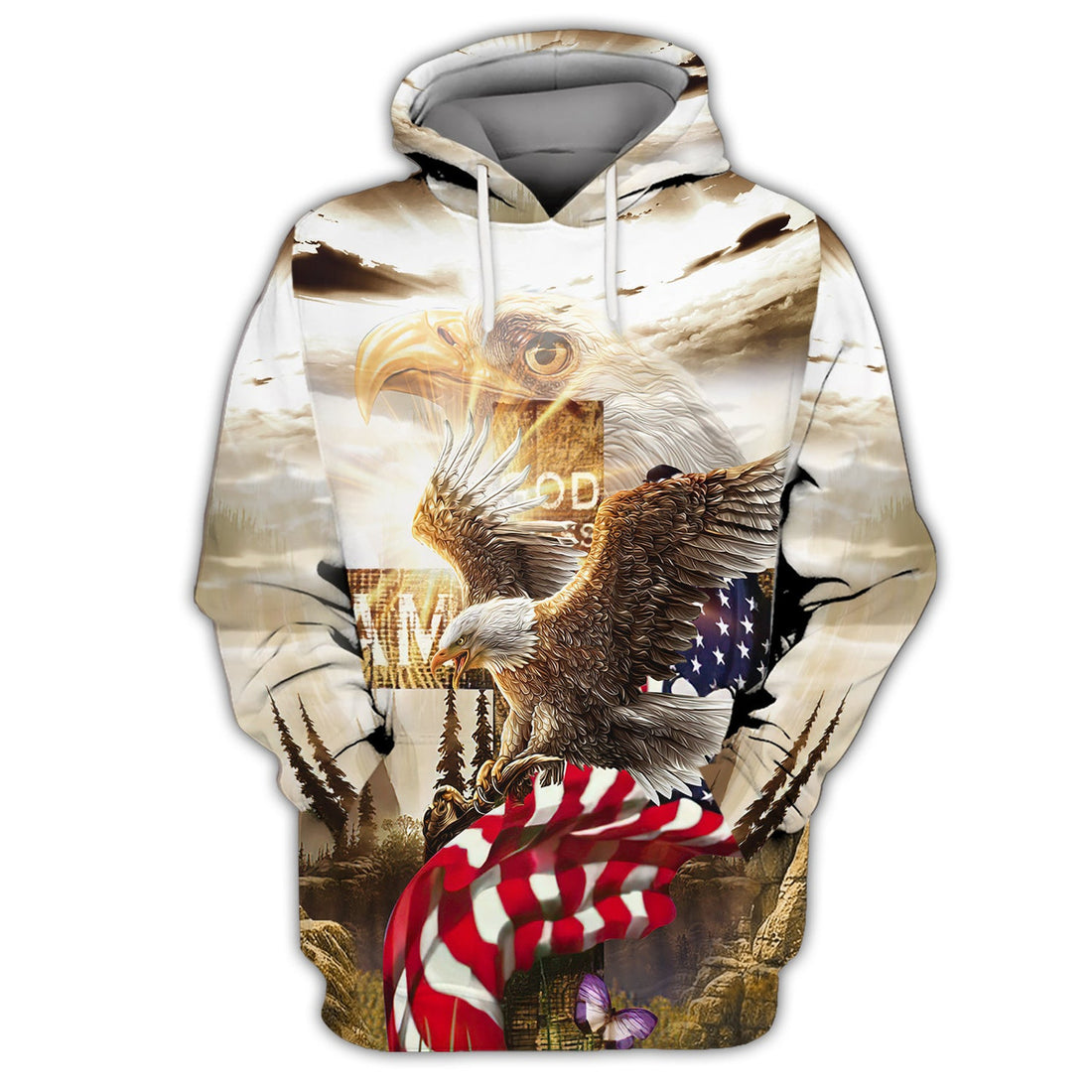 FUNSTUFFPRINT Independence Day Is Coming God Bless American 3D Hoodie and Zip Hoodie
