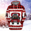 FUNSTUFFPRINT Merry Christmas with Rottweiler 3D Hoodie and Zip Hoodie