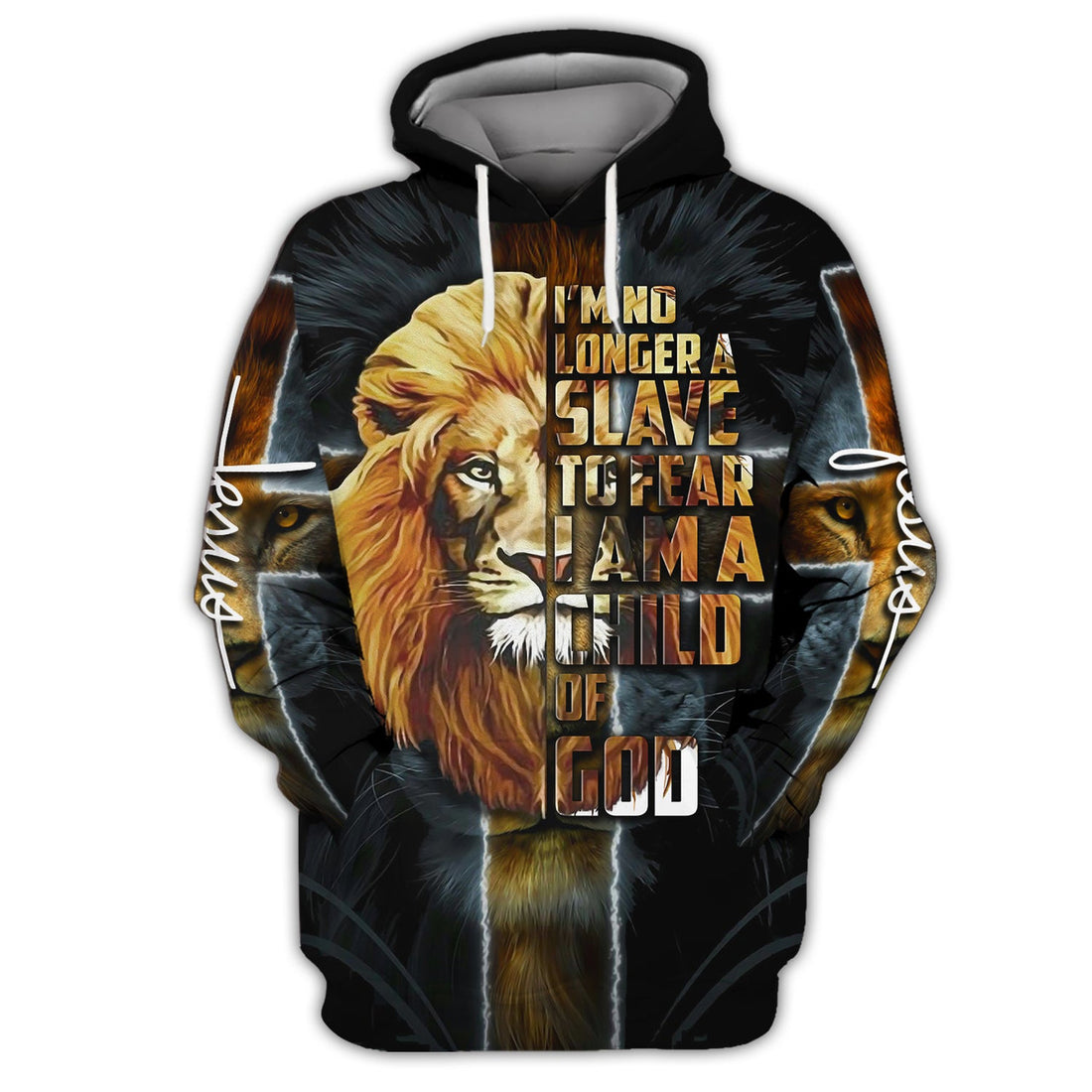 FUNSTUFFPRINT God lion full print htv 3D Hoodie and Zip Hoodie