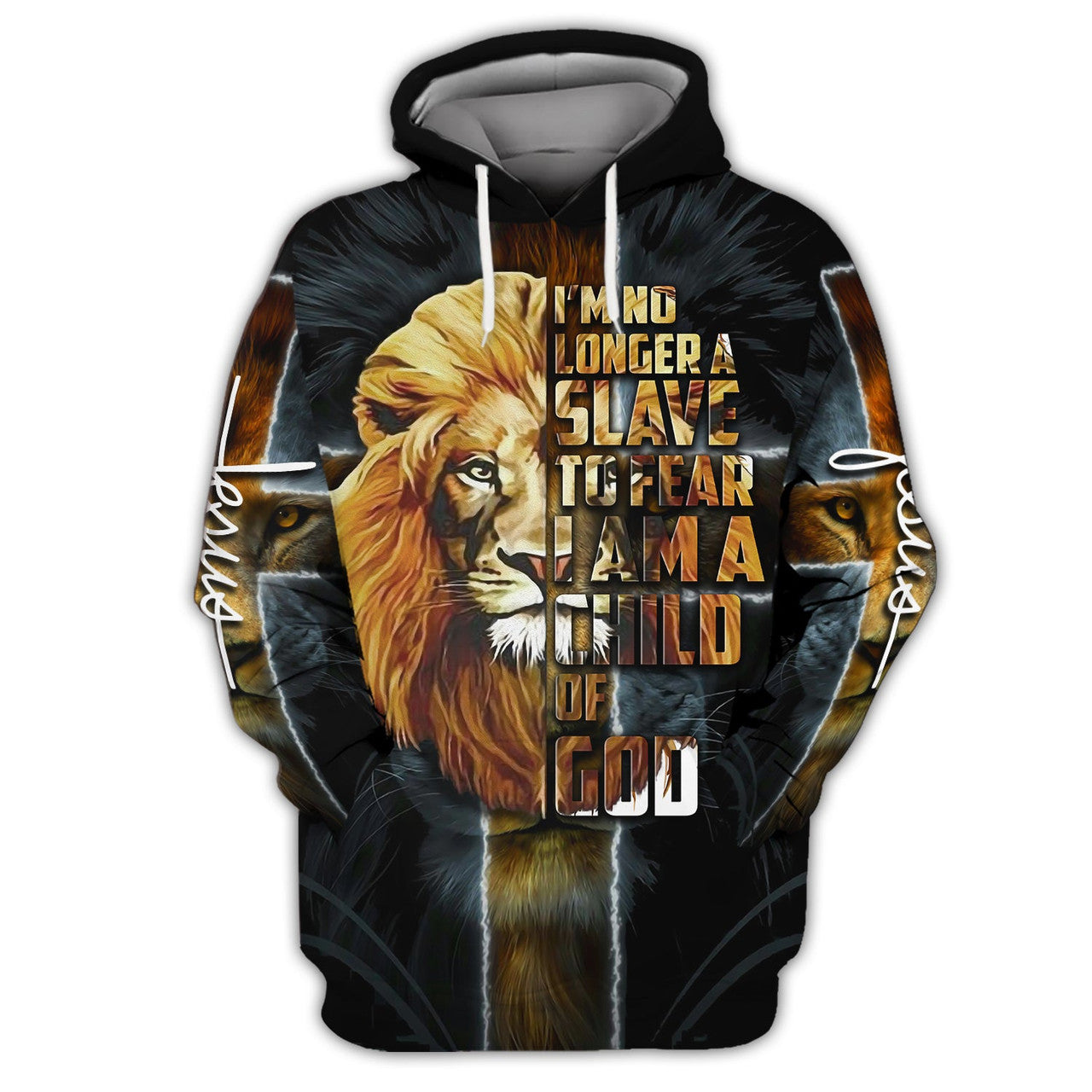 FUNSTUFFPRINT God lion full print htv 3D Hoodie and Zip Hoodie
