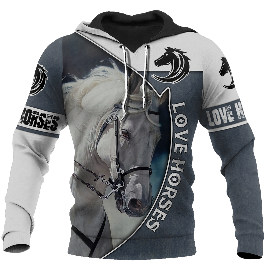 FUNSTUFFPRINT Hoodie Love Horse 3D Hoodie and Zip Hoodie
