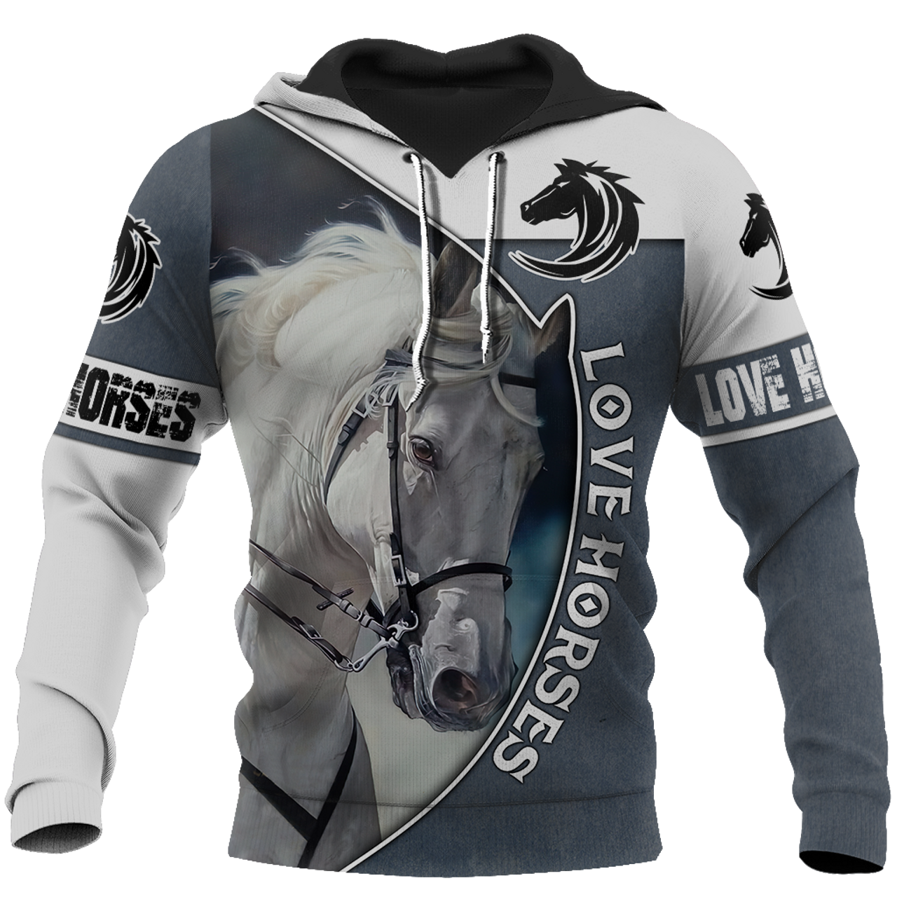 FUNSTUFFPRINT Hoodie Love Horse 3D Hoodie and Zip Hoodie
