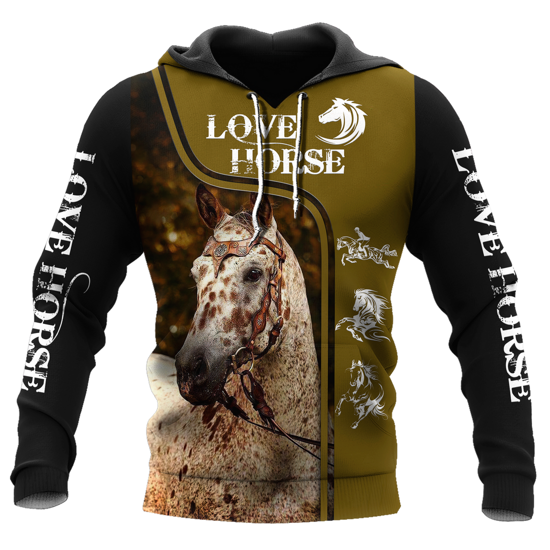 FUNSTUFFPRINT - Hoodie Love Horse 3D Hoodie and Zip Hoodie