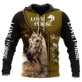 FUNSTUFFPRINT - Hoodie Love Horse 3D Hoodie and Zip Hoodie