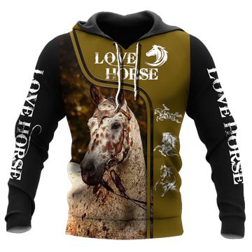 FUNSTUFFPRINT - Hoodie Love Horse 3D Hoodie and Zip Hoodie