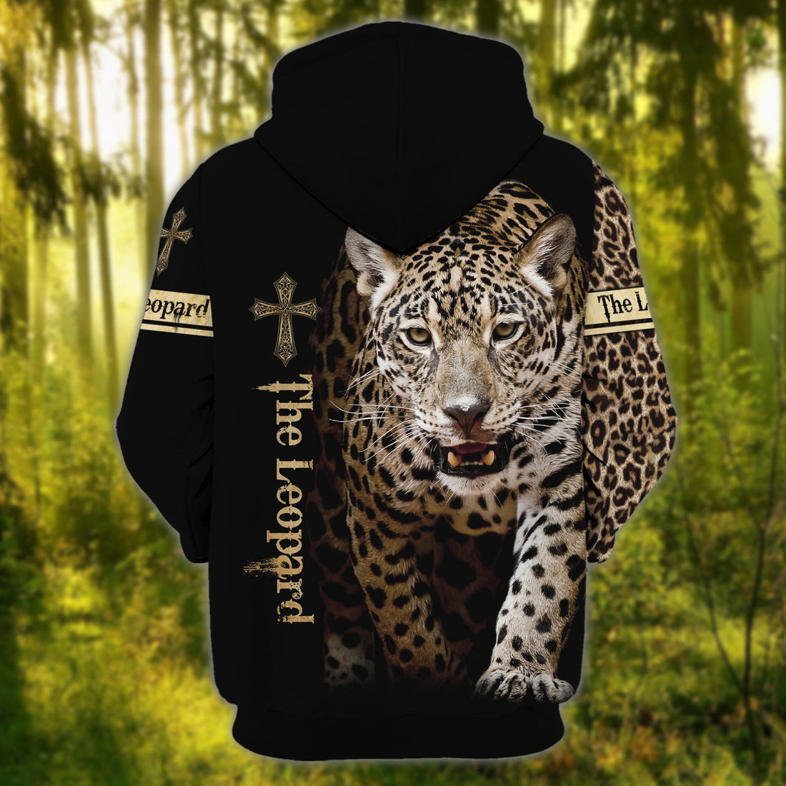 FUNSTUFFPRINT THE LEOPARD - Personalized Name 3D Hoodie and Zip Hoodie