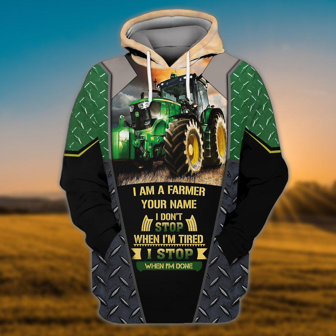 FUNSTUFFPRINT Farm - Personalized Name 3D Hoodie and Zip Hoodie