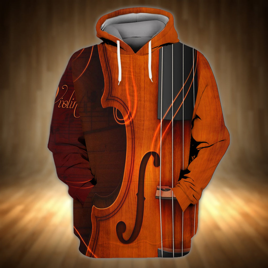 FUNSTUFFPRINT Violin 3D02 RinC98 3D Hoodie and Zip Hoodie