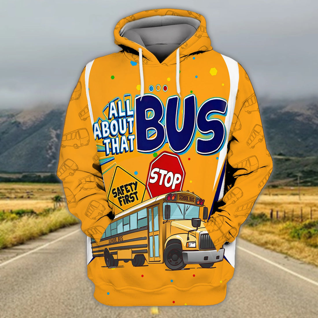 FUNSTUFFPRINT School Bus Driver Full Print 02 3D Hoodie and Zip Hoodie