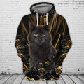 FUNSTUFFPRINT Cat, Full Print 10 3D Hoodie and Zip Hoodie
