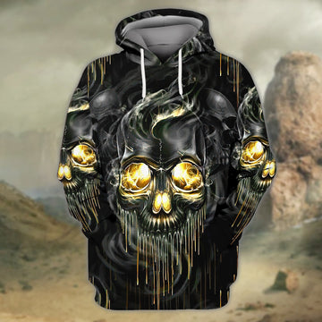 FUNSTUFFPRINT Skull 1 - Full Print 3D Hoodie and Zip Hoodie
