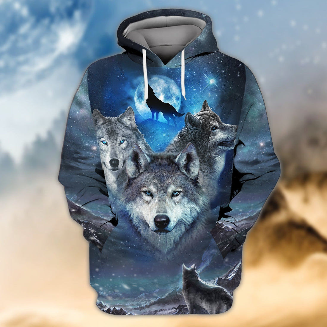 FUNSTUFFPRINT Wolf - 3D Full Print 3D Hoodie and Zip Hoodie