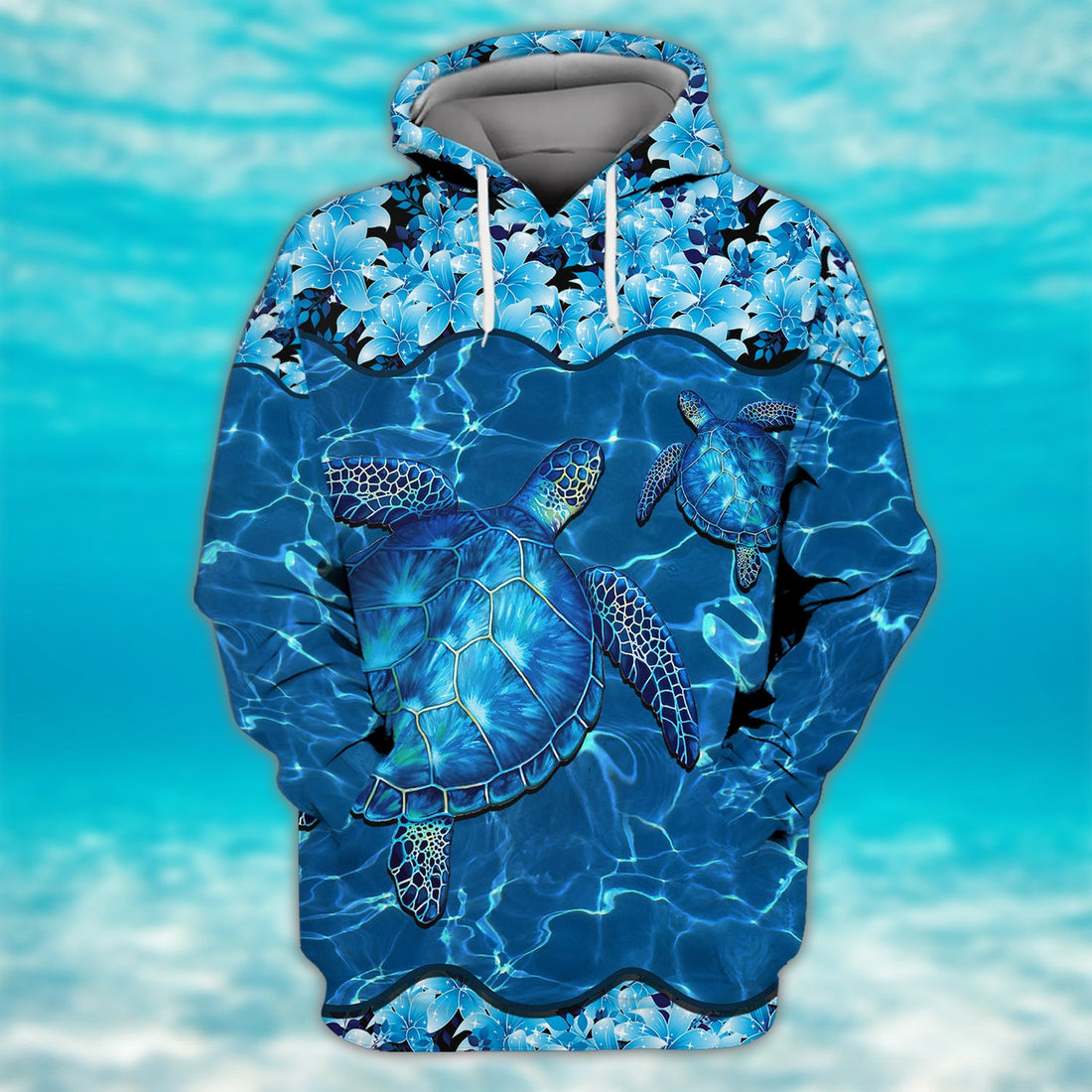 FUNSTUFFPRINT Turtle - Full Print 3D Hoodie and Zip Hoodie