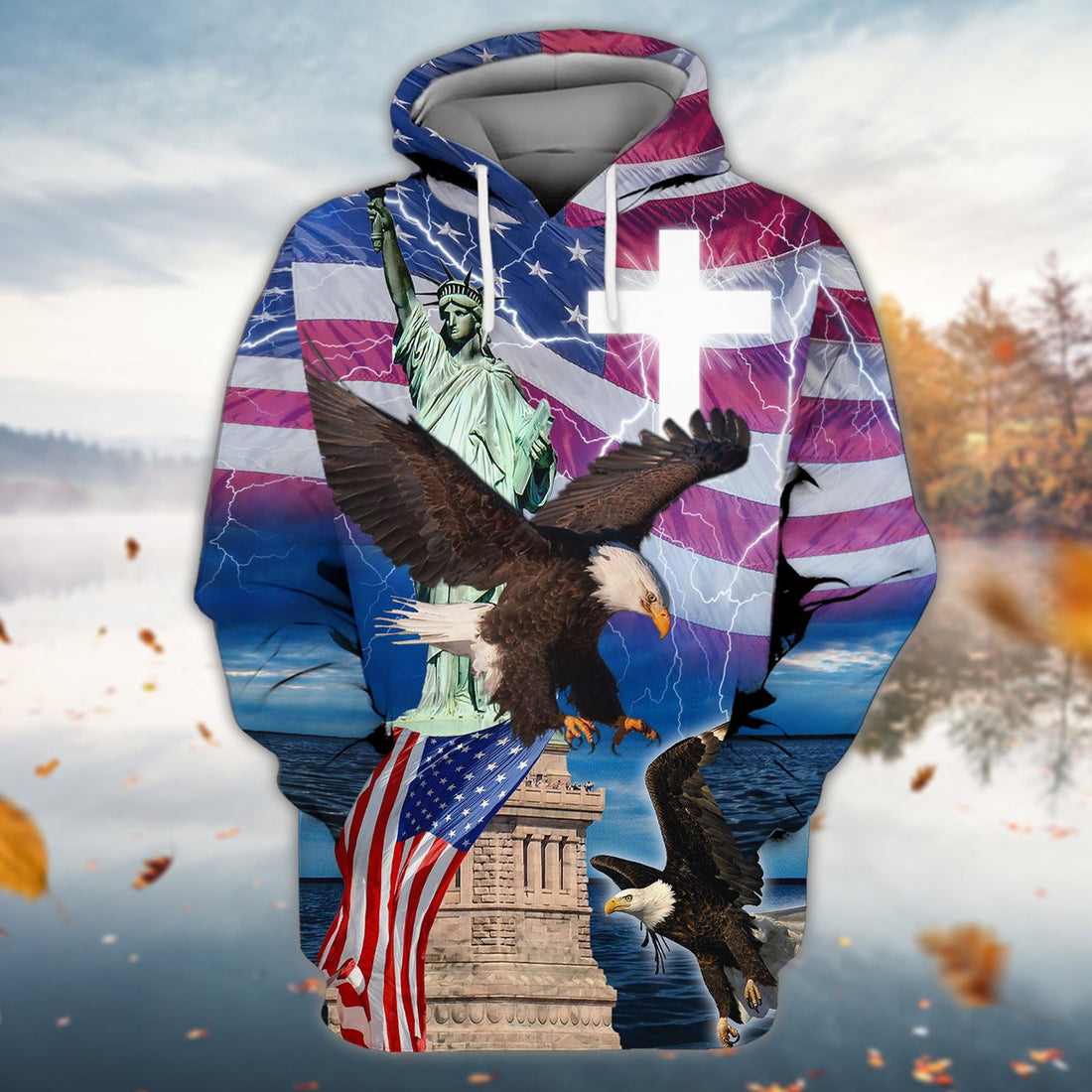 FUNSTUFFPRINT American 1 - 3D Full Print 3D Hoodie and Zip Hoodie