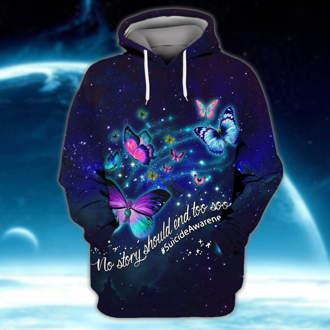 FUNSTUFFPRINT Butterfly Full Print - TD96 3D Hoodie and Zip Hoodie