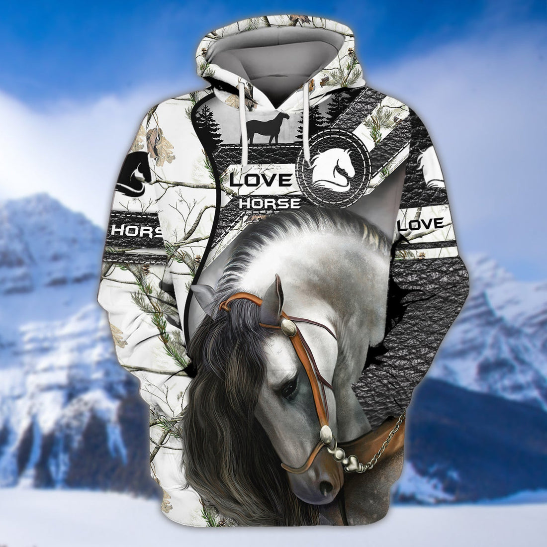 FUNSTUFFPRINT Love Horse 3D All Over Printed Shirts 3D Hoodie and Zip Hoodie