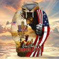 FUNSTUFFPRINT One Nation Under God Christian Gift 3D Hoodie and Zip Hoodie