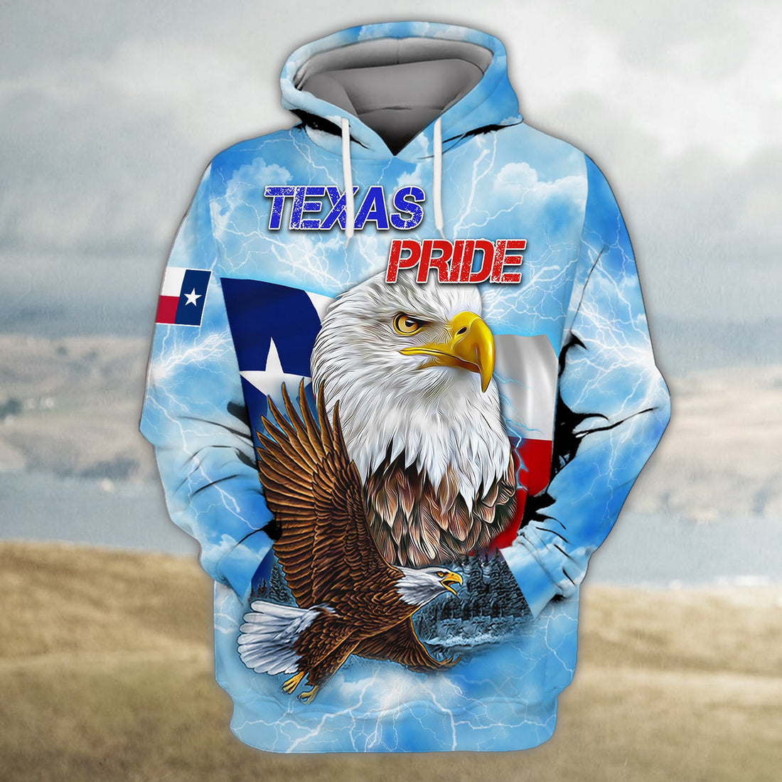FUNSTUFFPRINT Texas Pride Full Print 3D Hoodie and Zip Hoodie