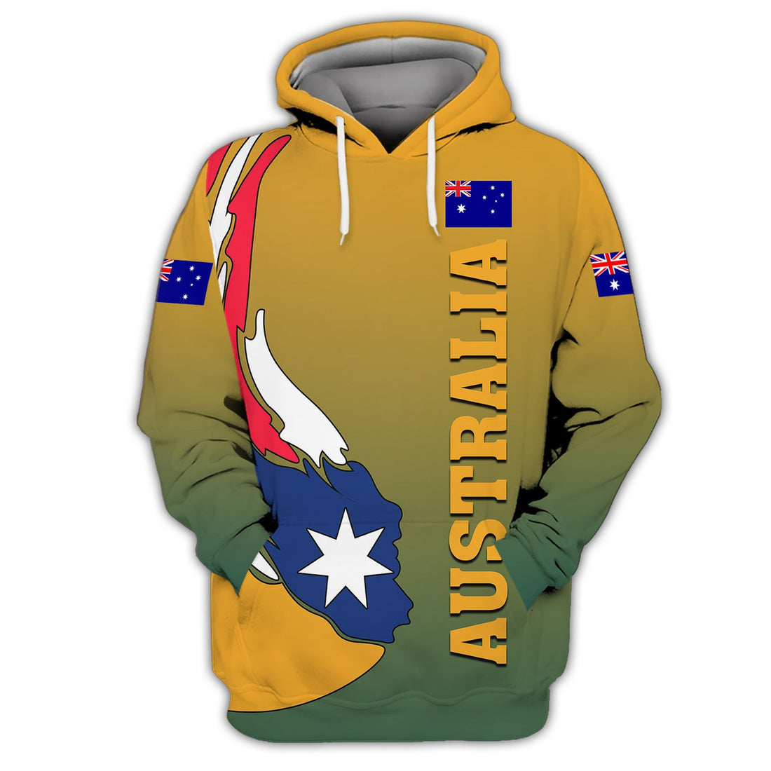 FUNSTUFFPRINT Australia 3D Hoodie and Zip Hoodie
