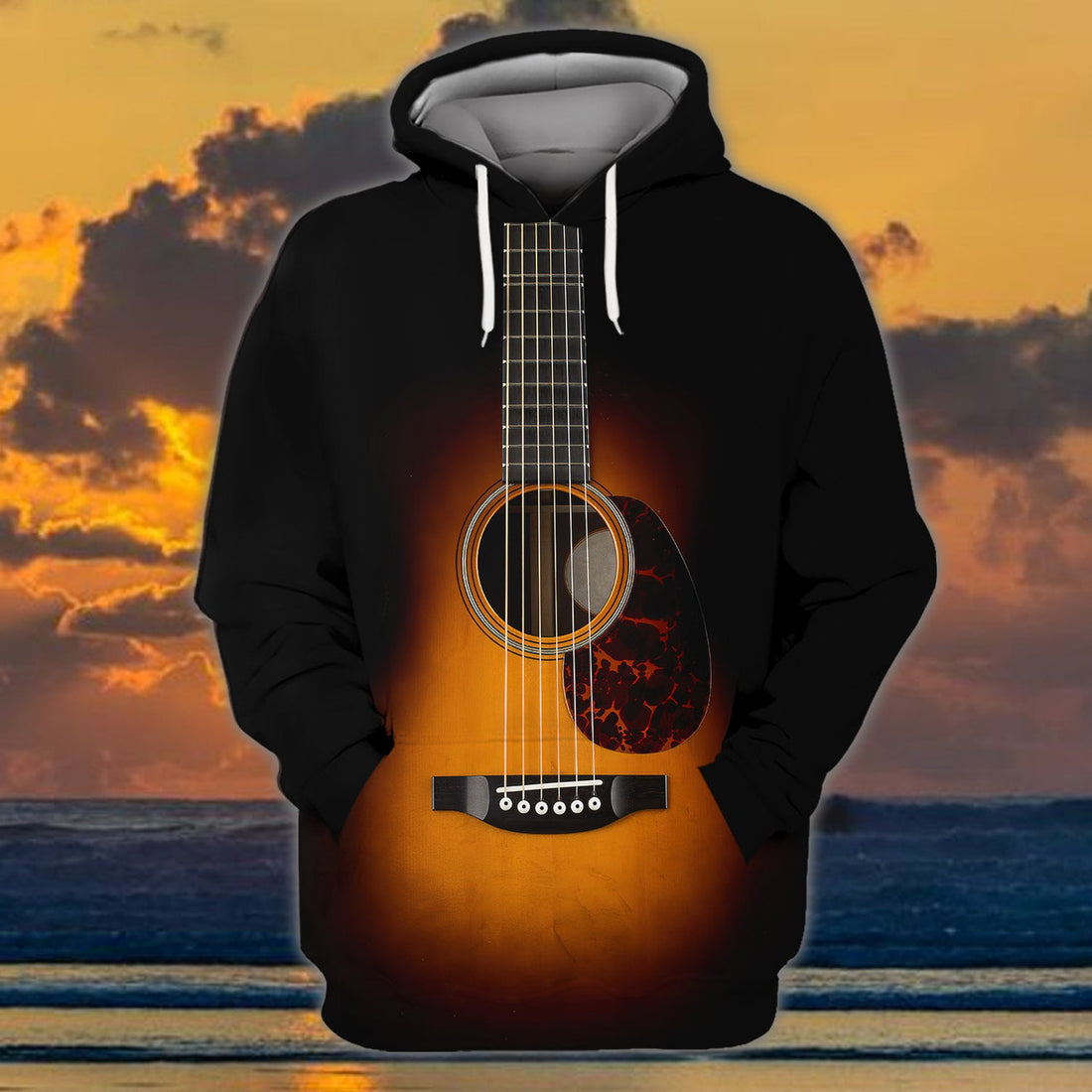 FUNSTUFFPRINT Guitar Ru 2 Full Print 3D Hoodie and Zip Hoodie