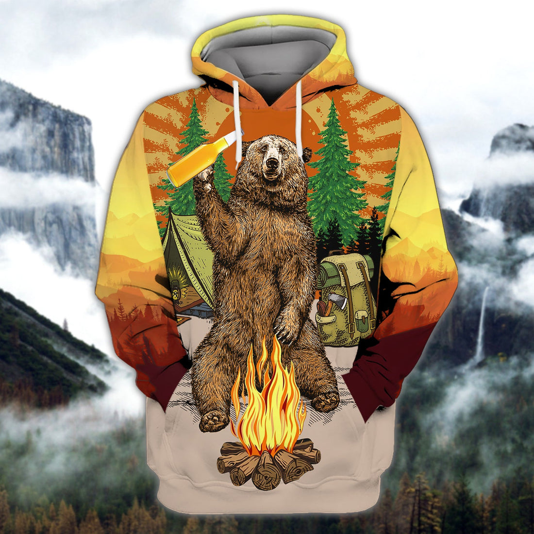 FUNSTUFFPRINT I DRINK I GRILL CAMPING 3D Hoodie and Zip Hoodie