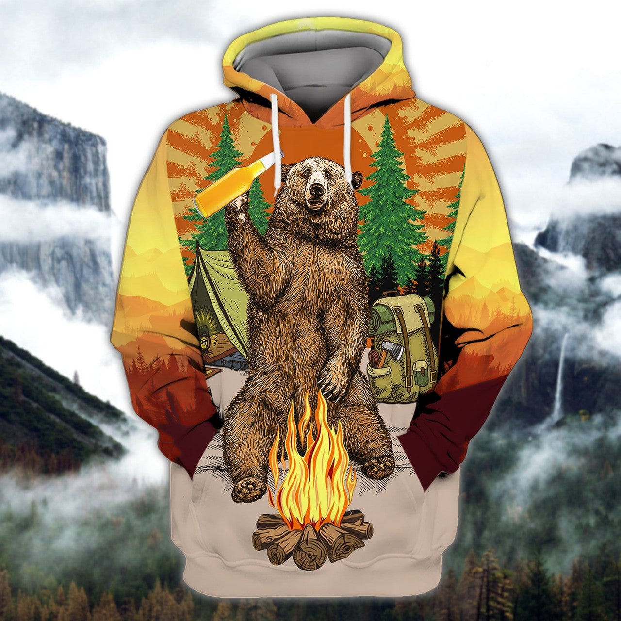 FUNSTUFFPRINT I DRINK I GRILL CAMPING 3D Hoodie and Zip Hoodie
