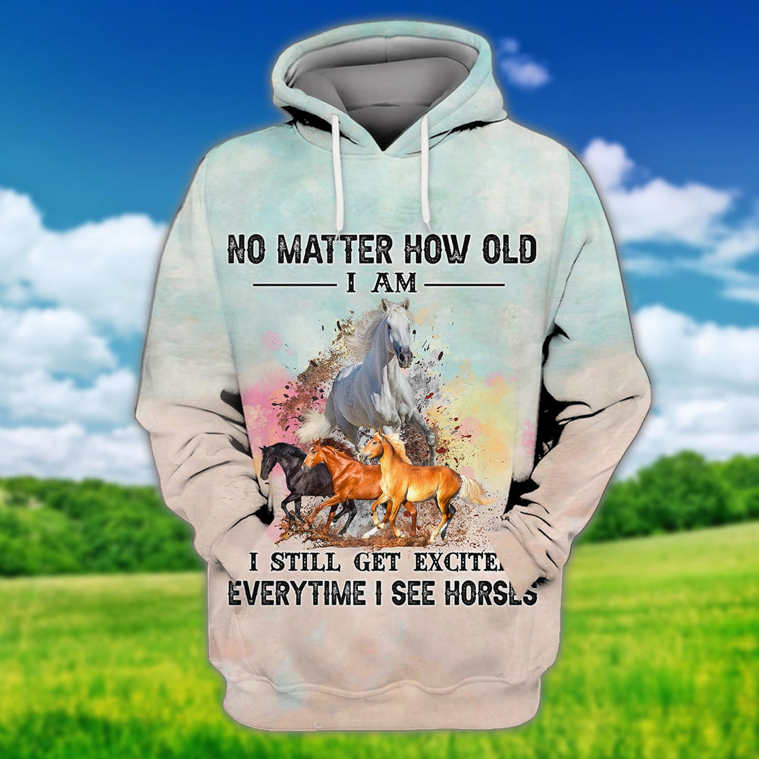 FUNSTUFFPRINT Horse 499 - 3D Full Print 3D Hoodie and Zip Hoodie