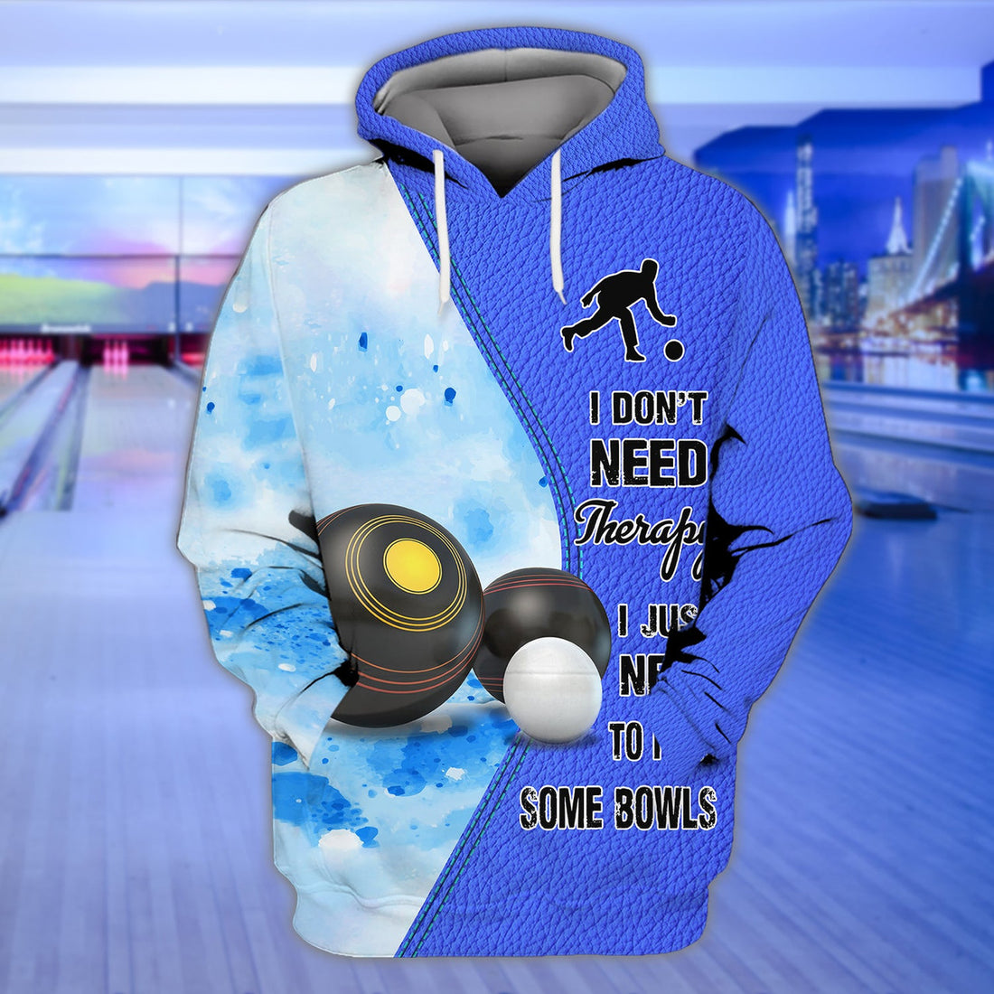 FUNSTUFFPRINT Lawn Bowls 3D Hoodie and Zip Hoodie