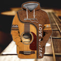 FUNSTUFFPRINT Love Guitar 3D Hoodie and Zip Hoodie