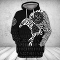 FUNSTUFFPRINT Viking - Full Print B 3D Hoodie and Zip Hoodie