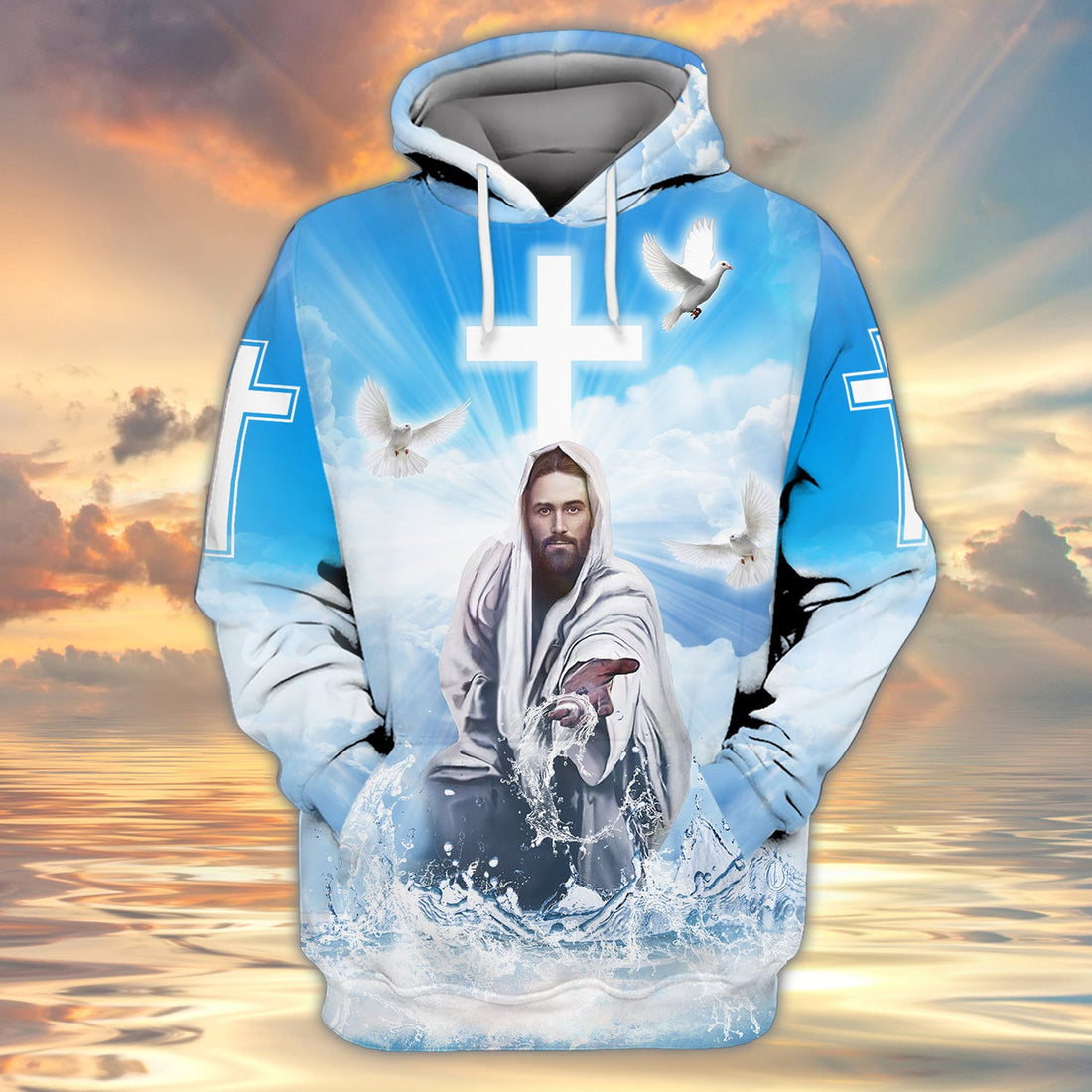 FUNSTUFFPRINT Jesus 3d full print shirt christian gift 3D Hoodie and Zip Hoodie