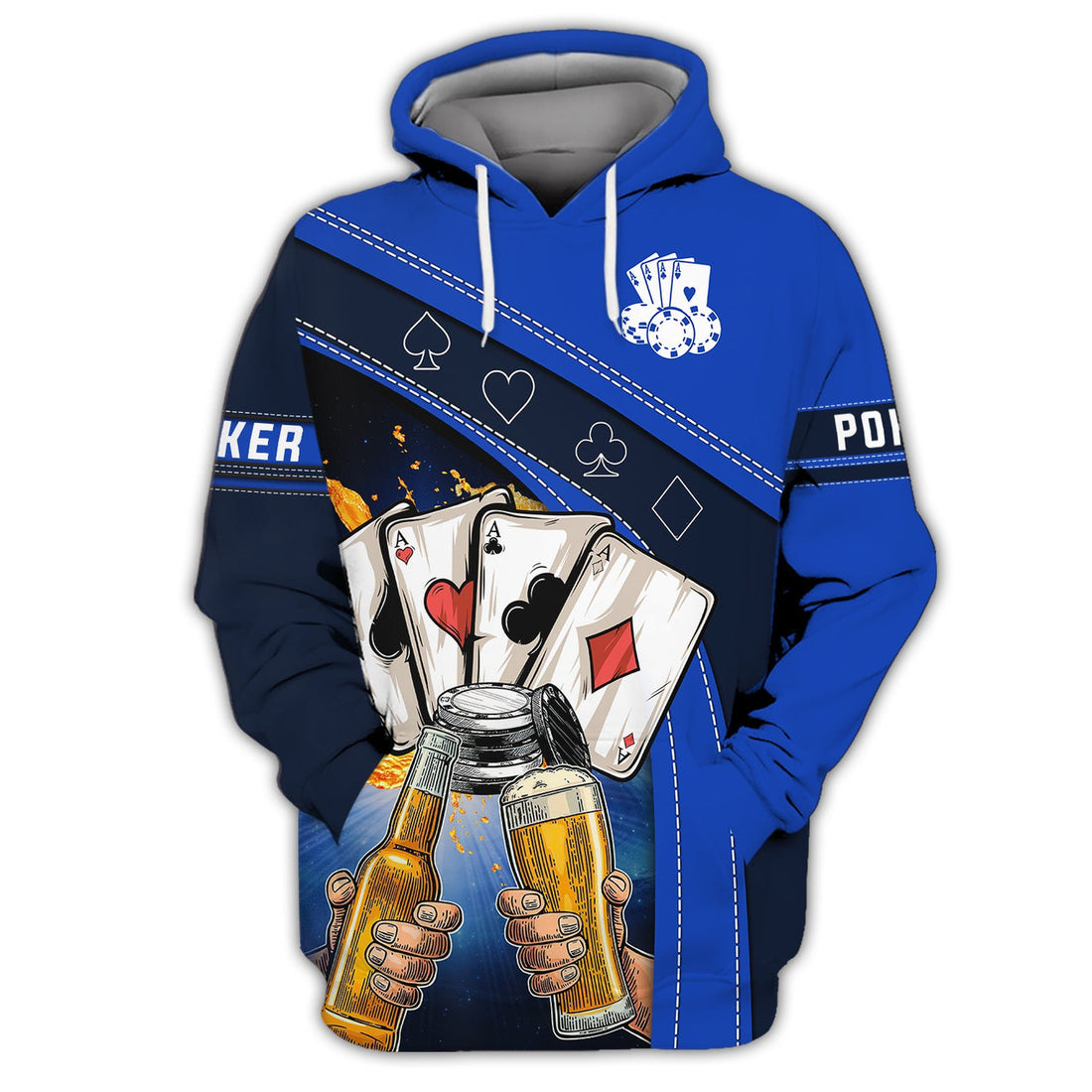 FUNSTUFFPRINT Poker Shirt For Him, Women Poker Hoodie, Poker Gift For Dad 3D Hoodie and Zip Hoodie