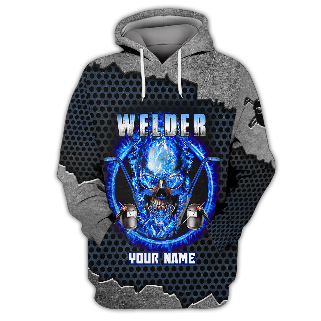FUNSTUFFPRINT Grumpy Old Welder 3D Shirts Personalized Name 3D Hoodie and Zip Hoodie