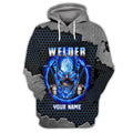 FUNSTUFFPRINT Grumpy Old Welder 3D Shirts Personalized Name 3D Hoodie and Zip Hoodie