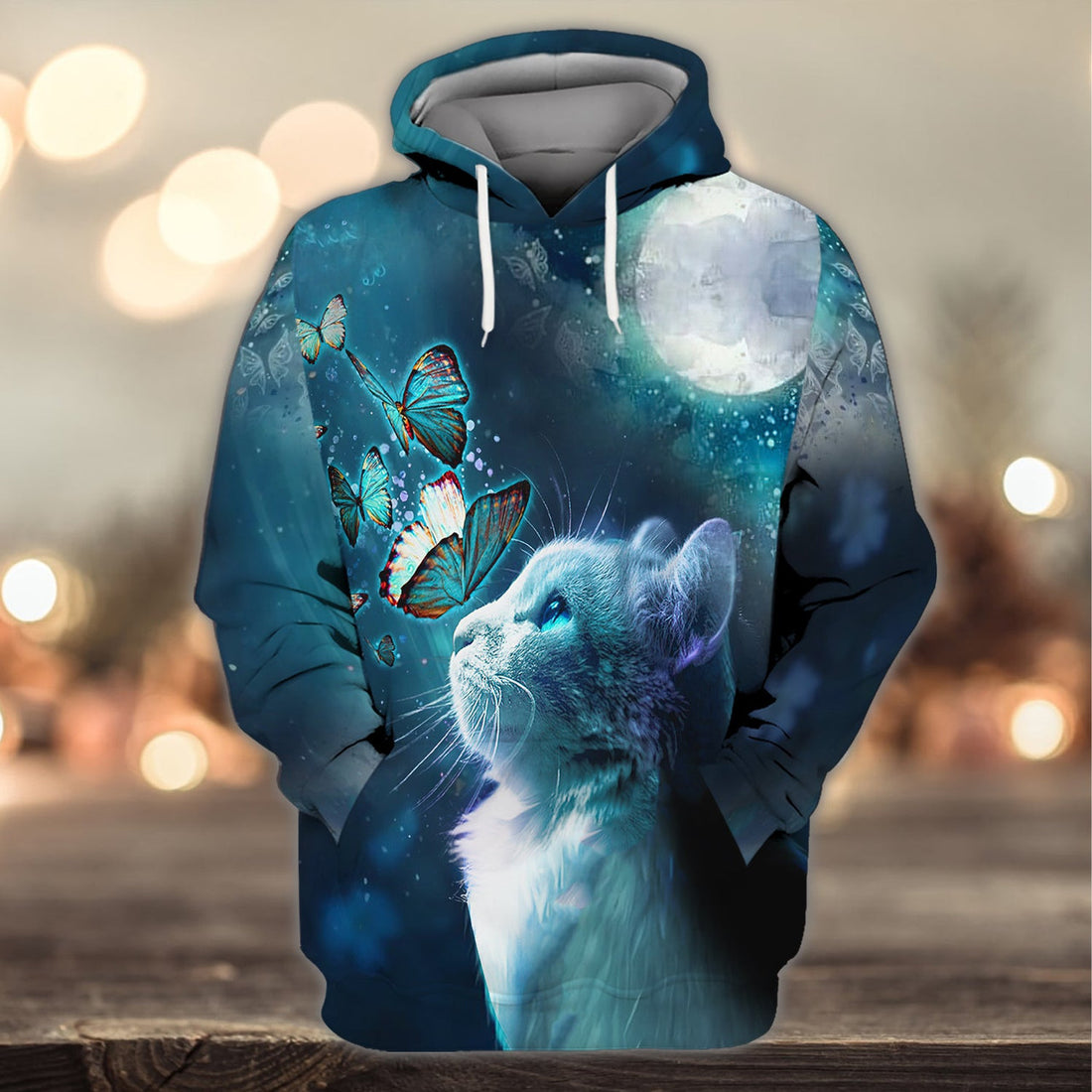 FUNSTUFFPRINT- Butterfly Cats 3D Shirts Design 3D Hoodie and Zip Hoodie