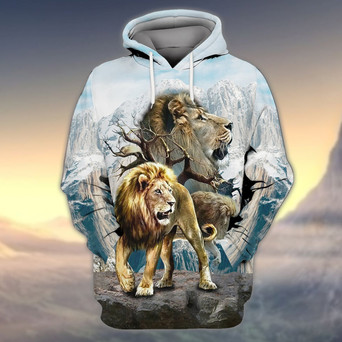 FUNSTUFFPRINT Lion Lover 1111 3D Hoodie and Zip Hoodie