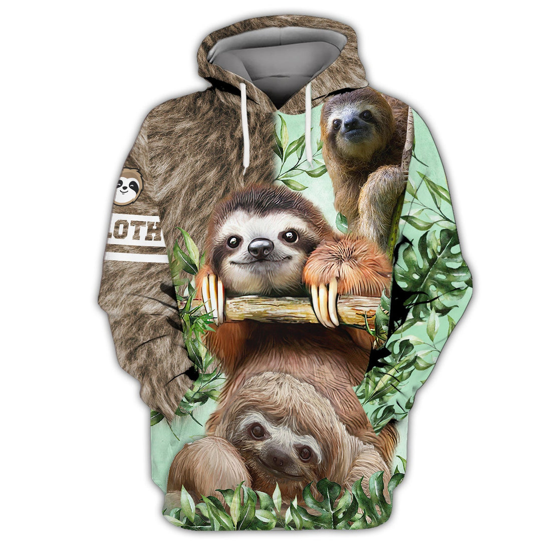 FUNSTUFFPRINT Love Sloth 3D Full Print TD96 3D Hoodie and Zip Hoodie