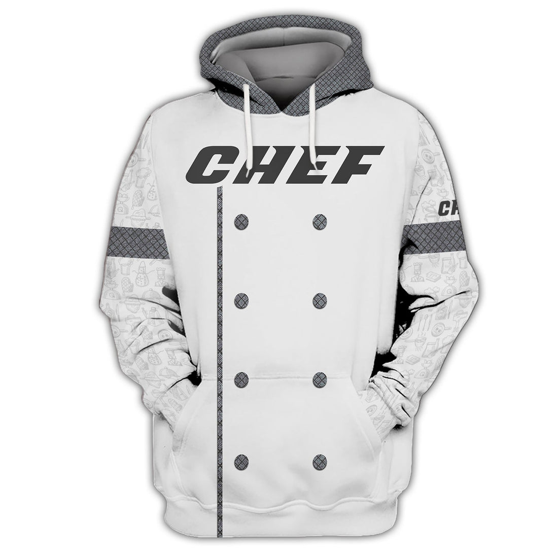 FUNSTUFFPRINT Chef, Full Print 3D Hoodie and Zip Hoodie
