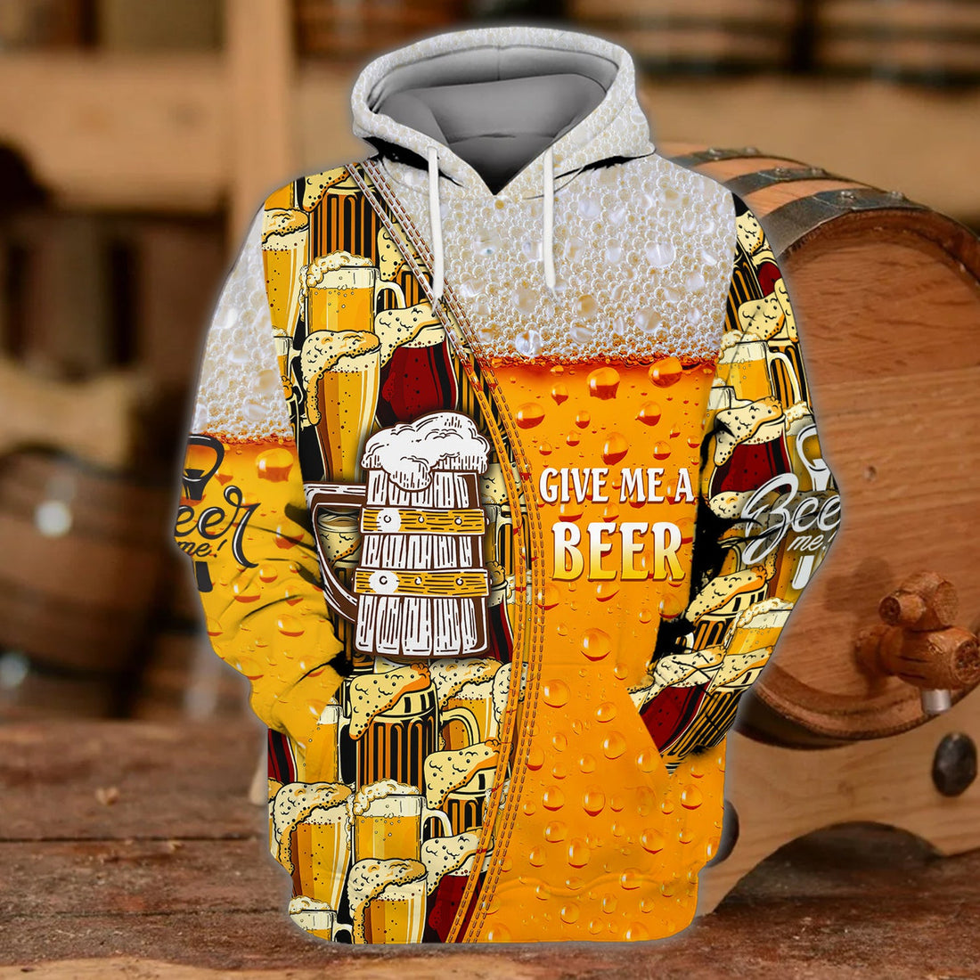 FUNSTUFFPRINT Beer 1 - 3D Full Print 3D Hoodie and Zip Hoodie