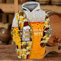 FUNSTUFFPRINT Beer 1 - 3D Full Print 3D Hoodie and Zip Hoodie