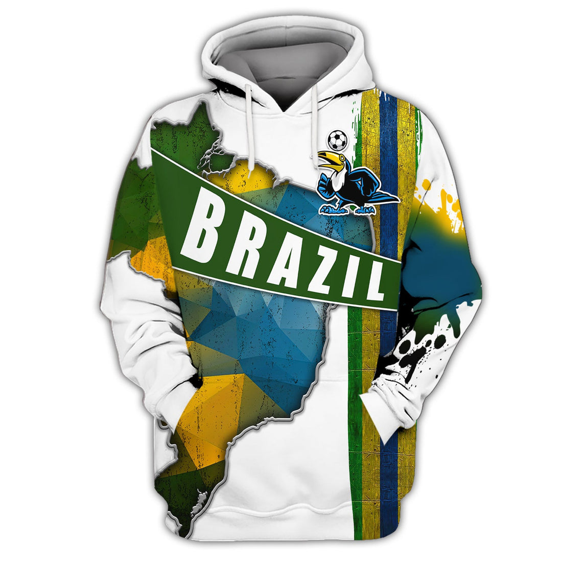 FUNSTUFFPRINT Brazil Fans Toucan Design Shirt 3D Tshirt For The Brazil Fans 3D Hoodie and Zip Hoodie