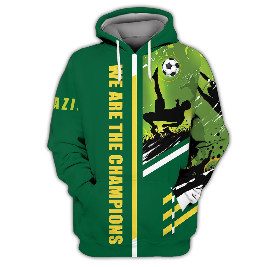 FUNSTUFFPRINT Brazil Fans GOLDEN LION TAMARIN Design 3D Hoodie and Zip Hoodie